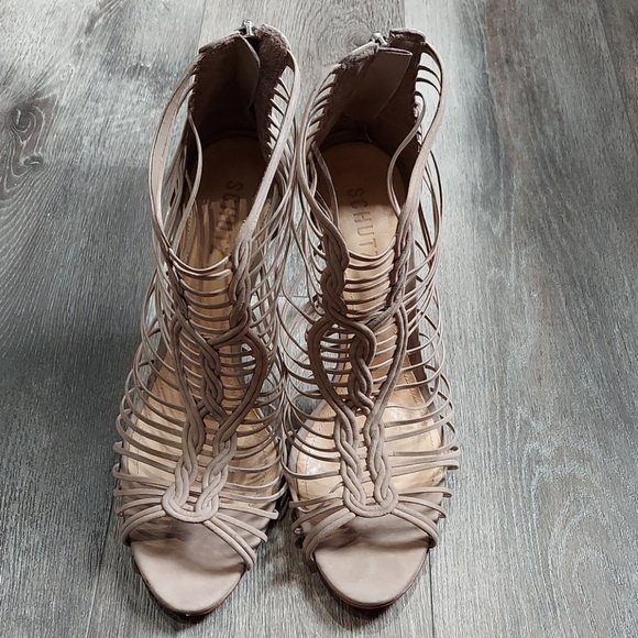 Schultz nude strappy heels style Alene size 10 - Picture 1 of 7